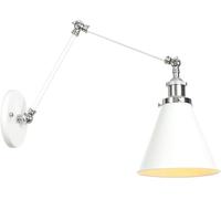 Wmmner Retro V-Intage Adjustable Long Swing Arm Wall Light Fixture Edison Wall Lamp Loft Style Industrial Wall Sconce,For Living Room/un Color/18.5Cm