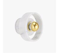 Wmmner Round Mini Wall Light,Led Metal Sconce Marble Lampshade Wall Lamp,Headboard Lighting Fitting Night Lamps For Living Room Bedroom Bedside Hallway Decorative, Warm White