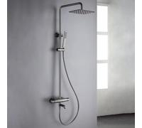 Wmmner Shower System, Gray Brasstatic Three Functions Shower Set Bathtub Diverter Mixer Tap With Height Is Adjustable Spray Head And Tub Taps, Shower Set,B/a/a