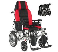 Wmmner .Silla de Ruedas Reclinable Motorizada de 25 Km de Largo Alcance, Nueva Silla de Ruedas Eléctrica Resistente con Baterías de 12Ah, Respaldo Y Pedal Ajustables, Soporte de 150 Kg.