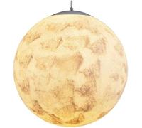 Wmmner Simple 3D Printing Moon Light Elegant Resin Global Ball Modern Ceiling Lamp Shade Single Head E27 Kitchen Island Bedroom Hanging Light, (White Dia 50Cm)/Blancas/Dia 80Cm