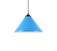 Wmmner Simple Creative Cone Single Head Chandelieraron Metal Lamp Shade Light,Indoor Adjustable Height Ceiling Light Fixture For Kitchen Island Dining Room Bedroom Hallway Bar Living Roo/Azul/30Cm
