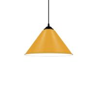 Wmmner Simple Creative Cone Single Head Chandelieraron Metal Lamp Shade Light,Indoor Adjustable Height Ceiling Light Fixture For Kitchen Island Dining Room Bedroom Hallway Bar Living Roo/Amarillo/35 c