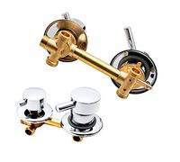 Wmmner Solid Brass Shower Diverter Valve - 3-Way G1/2 Mixer For Hot & Cold Water, 9/10/12.5/14.5Cm, Ideal For Bathtub Faucets & Shower Cabins/Steam Rooms/1414.5Cm/Hilo de 3 Vías