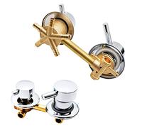 Wmmner Solid Brass Shower Diverter Valve - 3-Way G1/2 Mixer For Hot & Cold Water, 9/10/12.5/14.5Cm, Ideal For Bathtub Faucets & Shower Cabins/Steam Rooms/9 cm/Intubación 5 Vías