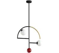 Wmmner Spherical Chandelier 9 Lights Black Chandelier Duligh Semi Flush Mount Ceiling Light Metal Mid,Led Ceiling Lamp/Oscuridad/2Luces 50 * 55Cm Ulz 000422 7Luces 100 * 52Cm