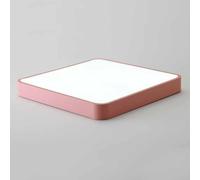 Wmmner Square Iron Children's Bedroom Ceiling Lightaron Ultra-Thin Led Ceiling Lamp Three Color Dimmable Ceiling Light Fixture Thin Flat Modern Flush Mount Light For Living Room Dining Room Bedro/Rosa