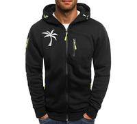 Wmmner Sudadera con Capucha con Cremallera Completa para Hombre, Cuerda Gráfica Básica, Elegante Cremallera en Contraste, Corte Regular, Sudaderacamiseta, Ropa de Moda, Ropa de Moda, Ropa de Moda, Top