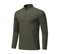 Wmmner Sudadera de Hombre con Cremallera de un Cuarto, Tops de Manga Larga, Jersey Liso, Blusa, Ciclismo, Running, Ropa Deportiva, Chándal, Ligera, Otoño-Invierno, Ropa Deportiva, Senderismo, Outdoor,