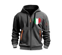 Wmmner Sudaderas con Capucha con Cremallera para Hombre Reino Unido Delicada Cremallera Gráfica de Contraste Cremallera Completa Estilo Perezoso Cómodo Casual Entrenamiento Gimnasio Hombres Moda Al Ai