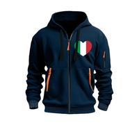 Wmmner Sudaderas con Capucha con Cremallera para Hombre Reino Unido Delicada Cremallera Gráfica de Contraste Cremallera Completa Estilo Perezoso Cómodo Casual Entrenamiento Gimnasio Hombres Moda Al Ai