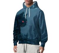 Wmmner Sudaderas con Capucha de Moda para Hombre Sweacamisetas Gráficas, Cadena de Bolsillo Personalizada, Sudaderas con Capucha de Ajuste Relajado, Entrenamiento de Gimnasio, Aspecto Casual Activo, M