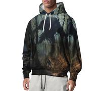 Wmmner Sudaderas con Capucha de Moda para Hombre Sweacamisetas Gráficas, Cadena de Bolsillo Personalizada, Sudaderas con Capucha de Ajuste Relajado, Entrenamiento de Gimnasio, Aspecto Casual Activo, M