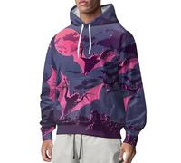 Wmmner Sudaderas con Capucha de Moda para Hombre Sweacamisetas Gráficas, Cadena de Bolsillo Personalizada, Sudaderas con Capucha de Ajuste Relajado, Entrenamiento de Gimnasio, Aspecto Casual Activo, M