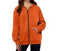 Wmmner Sudaderas con Capucha Ligeras para Mujer, Sudaderas con Cremallera Delantera Del Reino Unido, Sudaderasirt Suéter Roscado Bolsillos Dibujar Cadena Chaqueta de Color Liso Estilos Casuales Moda d