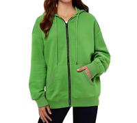 Wmmner Sudaderas con Capucha Ligeras para Mujer, Sudaderas con Cremallera Delantera Del Reino Unido, Sudaderasirt Suéter Roscado Bolsillos Dibujar Cadena Chaqueta de Color Liso Estilos Casuales Moda d