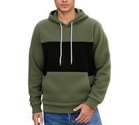 Wmmner Sudaderas con Capucha para Hombre, Color Bcierre Ajuste Regular, Elegante Bolsillo con Cordón Sudadera con Capucha de Estilo Moderno Otoño E Invierno Casual Al Aire Libre Tops Jumper/Verde/Tall