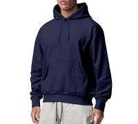 Wmmner Sudaderas con Capucha para Hombre Moda de Otoño Clásico Color Sólido Diseño de Moda Draw Stbolsillo Térmico Manga Larga Casual Moda Sudaderas Sudaderas Otoño Invierno Sudaderas/Marina/Xxl