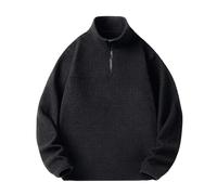 Wmmner Sudaderas para Hombre Tallass Tops Jersey de Microfibra Blusa Jersey con Cremallera Hasta la Mitad Térmico Otoño-Invierno Sudadera de Manga Larga Jerséis Lisos Blusas Holgadas Ropa Deportiva pa