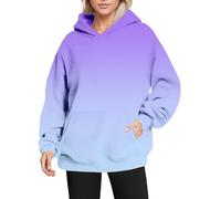 Wmmner Thick Hoodie Women Women's Retro Fashion Loose Large Sized Casual Long Sleeved Sweatshirts Ladies Overhead Hoodies Sweatshirts Solid Color Oversized Fall Fashion Long Sleeve Autumn Tops With Po