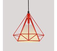 Wmmner Traditional Modern Metal Hanging Lights Color Metal Cage Lights Living Room Creative Suspensiom Lamp Single Head Bohemian Chandelier Diamond Sold Style Ceiling Lighting Fixture/Rojo