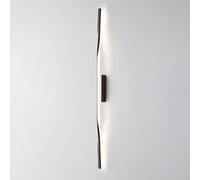 Wmmner Twisted Brass Wall Sconce Ultra Thin Long Strip Wall Light Copper Linear Wall Lamp With White Acrylic Shade Modern Led Wall Lights - 3 Color Mode Bedsidek-60Cm/Oscuridad/90Cm