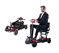Wmmner Vehículo Eléctrico Scooter Eléctrico Plegable Multifuncional para Ancianos Y Diandador Eléctrico Doméstico Diario Sabled Asiento Cómodo Plegable Fácil/Rojo/20 a