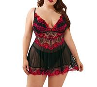 Wmmner Vestidos para Mujeres Reino Unido Conjunto de Lencería Sexy Sexy Lencería de Encaje Transparente Conjunto Blanco Travieso Body de Mujer Teddy 'Of The Day Ulz 000460 Vestido de Lencería Conjunto