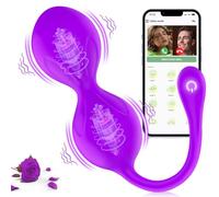Wmmner Vibrador Clitoris Pequeño Mujer Juguetes Eróticos Control Remoto App 9 Modos Huevo Vibracion con Mando a Distancia Vibradores Consoladores Mujer con Vibracion Bolas Chinas Sex Toys(Lilla)