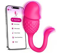 Wmmner Vibradorador Mujer Juguetes Eróticos Clítoris a Distancia App Juguetes Eróticos para Pareja Sexuales, Ai-Sync 10 Modos Control Remoto Vibrador Mando, Juegos EróTicos Sexuales para Parejas Vibr