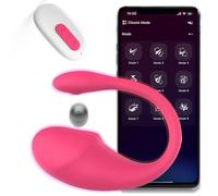 Wmmner Vibradores de Huevo App Remote Control para Pareja, Vibrador Sex Toys para Estimulador el Clítoris Mujer E Anal Hombre, Portable Profesionales Vibradore Punto G con 10 Modos, Medical Silicone
