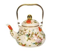 Wmmner Vintage Enamel Tea Kettle, Colorful Porcelain Enamel Tea Kettle, Steel Teapot With Floral Pattern, Suitable For Stove And Induction(2.5L)/un Color/2.0L