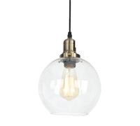 Wmmner Vintage Lights Bronze Industrial Clear Glass Shade Chandelier Lighting, Adjustable Hanging Ceiling Lamps For Kitchen Island(A)/B