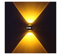 Wmmner Wall Lamp, 6W Led Double Head Crystal Wall Lamp Modern Indoor Decoration Light Living Room Bedroom Bedside Aisle Sconce Lights Lamp,K9/2 Heads Yellow