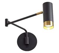 Wmmner Wall Lamp Swing Arm Reading Spotlight Fixture Bedside Mount Light Adjustable/Rotatable Sconce Lamps Compatible With Bedroom, Living Room, Office And Gu10 Bulb/Olas de Delfines