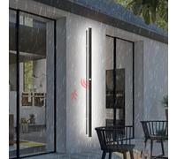 Wmmner Wall Lamps Led Outdoor Wall Light With Wall Lamp Ip65 Wall Sconce Long Villa Wall Lighting Black For Patio Balcony/Luz Blanca Ulz 000195 Luz de Calentamiento/100 Centímetros
