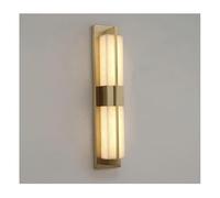 Wmmner Wall Light All Copper Wall Sconce Exterior Led Three-Color Dimmable Wall Light Decorative Art Marble Wall Lamp For Living Room Bedroom Bedside Decor Corridor Dining Room/Oro/80Cm