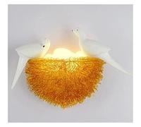 Wmmner Wall Light Bird Nest Led Lamp Bedroom Study Room Restaurant Decoration Novelty Light With 3D Birds Art Lamp,Chandelier Lamps/Oro 2 Pájaros 4 Huevos Número/Blanco Cálido
