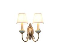 Wmmner Wall Light Lamp European Bedside Lamp Mediterranean Pastoral Living Room Study Aisle Staircase Full Copper Lamp For House,Villa,Bar,