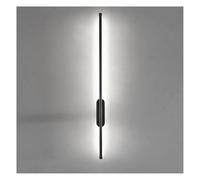 Wmmner Wall Light Led Long Tube Wall Lamp Modern Minimalist Black Linear Wall Light Indoor Hardwired Wall Sconce Fixture For Bathroom Living Room Bedroom Hallway Corridor Dining Room/Negro/60 cm