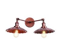 Wmmner Wall Light Loft Style Double Head Iron Sconce Adjust Swing Arm Metal Lampindustrial Vintage Led Fixtures Bedside Lighting