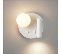 Wmmner Wall Light Sconces G9-Led Spotlight Corridor Background Indoors Eye Protection Reading Lamp Glass Lamp/Blanco - Derecha/Warm Light