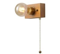 Wmmner Wall Light Vintage Pull Cwall Sconce With Switch Retro Industrial Hard Wired Wall Lamp Farmhouse Wood Wall Lights Fixture For Mirror Bedroom Bathroom Hallway Corridor Dining Room/Madera