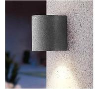 Wmmner Wall Lighting Fixtures Indoor Up Down Wall Light Cement Cylindl Wall Sconce Wall Mount G9 Spotlights Compatible With Living Room Bedroom,For Living Space/Negro/Luz Blanca