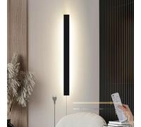 Wmmner Wall Lights Indoor Dimmable With Remote Control Long Led In With Switch Modern Interior Bedroom Corridor Staircase Wall Lightings (White,200Cm)/Negro/100Cm Ulz 000254 30Cm