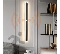 Wmmner Wall Lights Modern Led With Motion Sensor Black Indoor Minimalist Long Inside Fixtures For Living Room Bathroom Front (Natural Light,200Cm)/Luz Natural/150Cm
