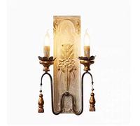 Wmmner Wall Sconces, Country Sconce Light, French Solid Wood Carving Retro Distressed Wall Fitting, Living Room Dining Room Corridor Wall Lamp,For Bedroom, Entryway,Girls Room, Foye