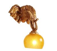 Wmmner Wall Sconces, European Retro Elephant Wall Lamp, Antique Resin Wall Light, Aisle Bedroom Bedside Lamp,For Garden, Party, Bedroom, Patio, Indoor/Outdoor Decoration