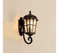 Wmmner Wall Sconces, European Style Outdoor Ancient Roman Style Black Wall Light Decorative Lighting For Exterior Walls Wall Lamp Ip65 Waterproof, Rust-Proof And Lightning-Proof For Residential Court