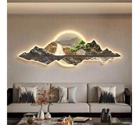 Wmmner Wall Sconces For Bedroom Creative Landscape Wall Sculptures 3D Wall Sculptures Hanging With Led Light -In Power Supply Wall Decor For Bedroom Living Room (A 47.2In)/B/59 en Ulz 000268 35,4 Pulg